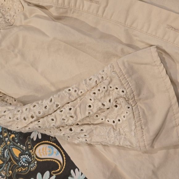 ❤️10/$16 Maurice's Eyelette blazer Button Jacket Shirt - Picture 2 of 4